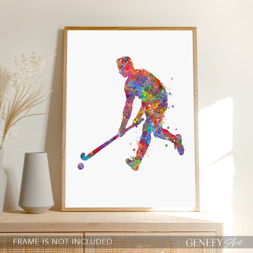 Male Field Hockey Print
