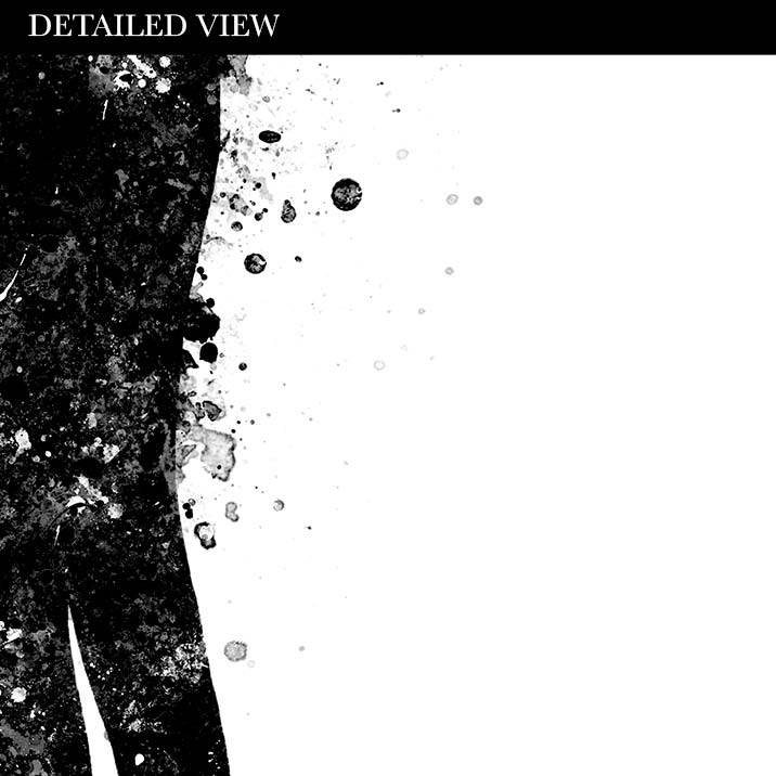 Fishing Family of 5 Black and White Watercolour Print