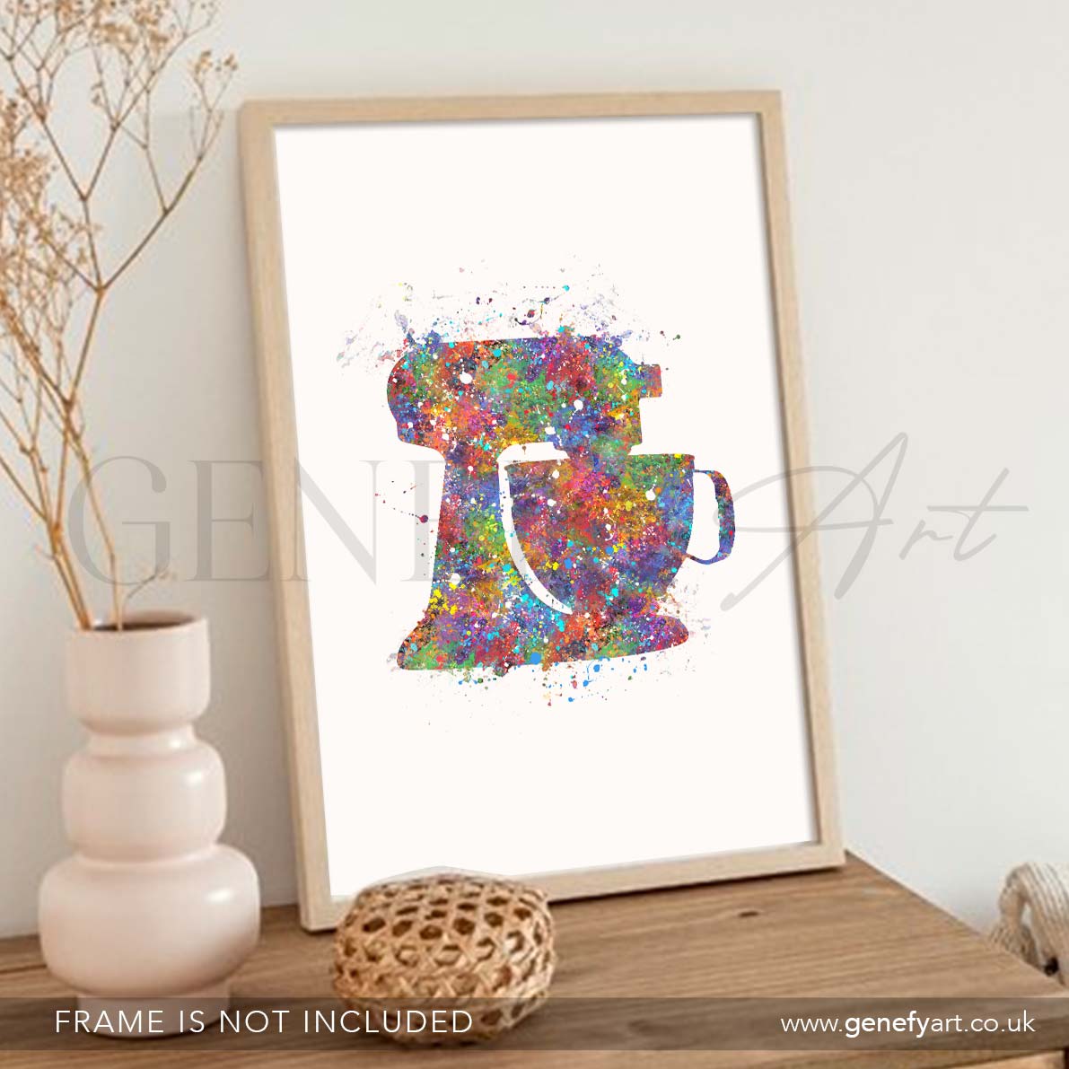 Food Mixer Watercolour Print - Genefy Art