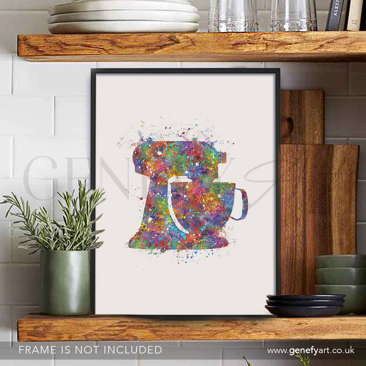 Food Mixer Watercolour Print - Genefy Art