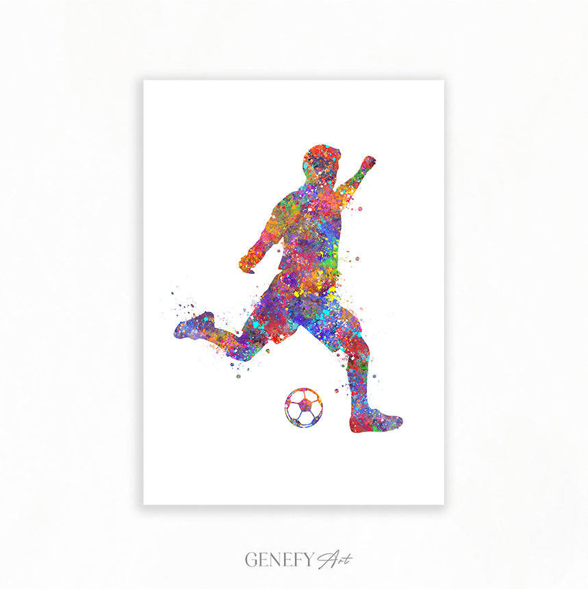Football Art - Player Dribbling Ball
