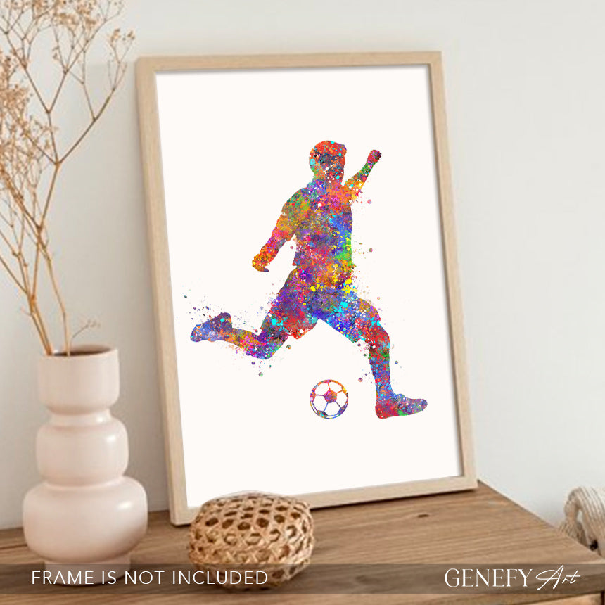 Football Art - Player Dribbling Ball