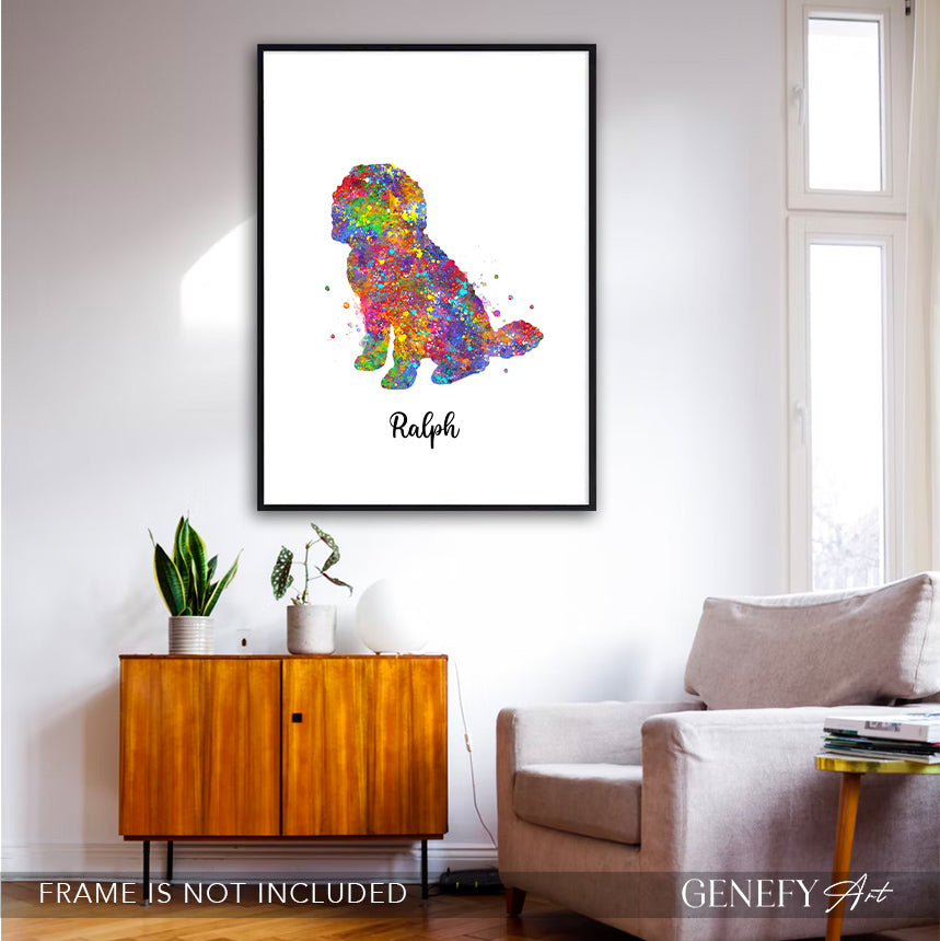 Personalised Cockapoo Watercolour Art Print