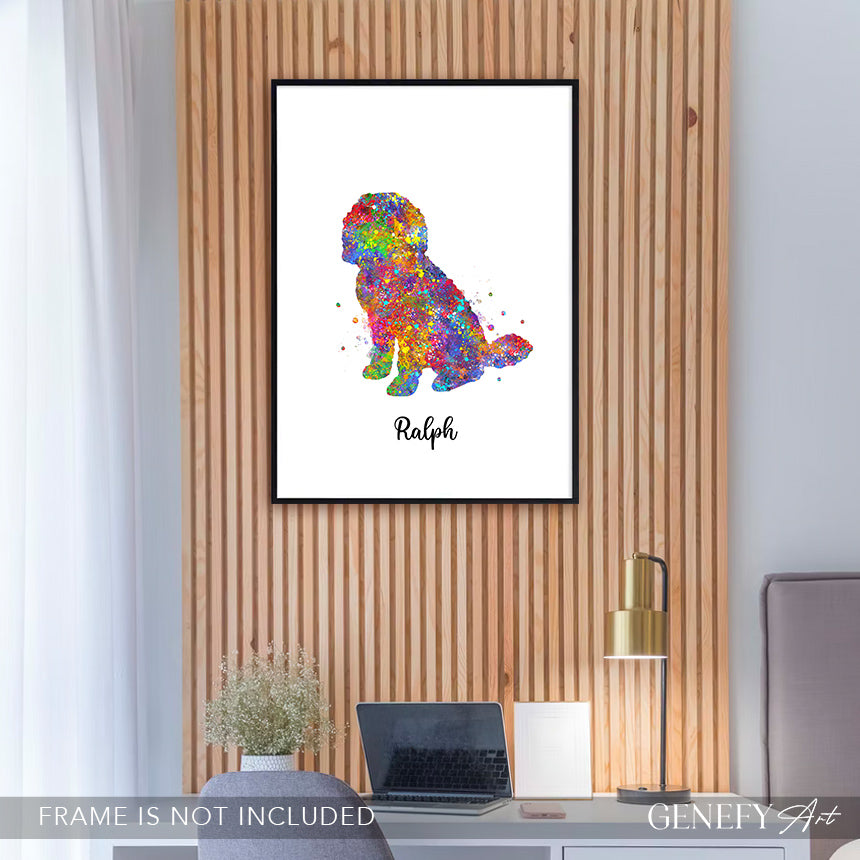 Personalised Cockapoo Watercolour Art Print