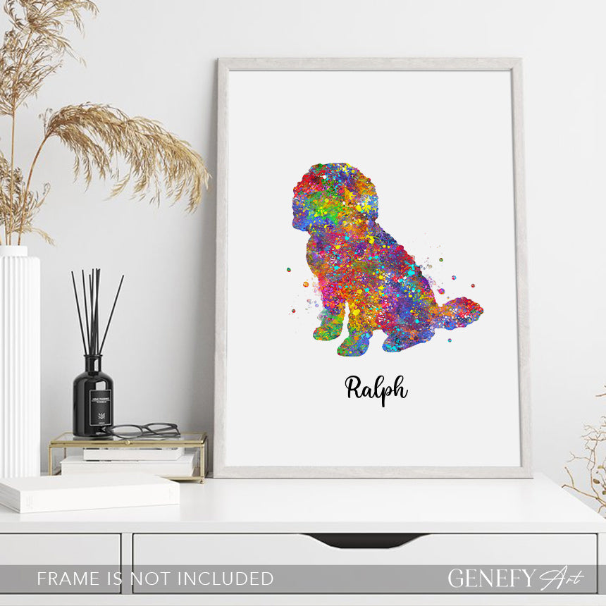 Personalised Cockapoo Watercolour Art Print
