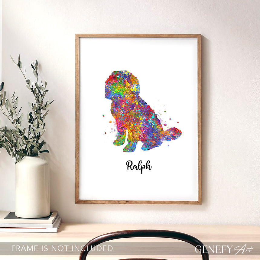 Personalised Cockapoo Watercolour Art Print