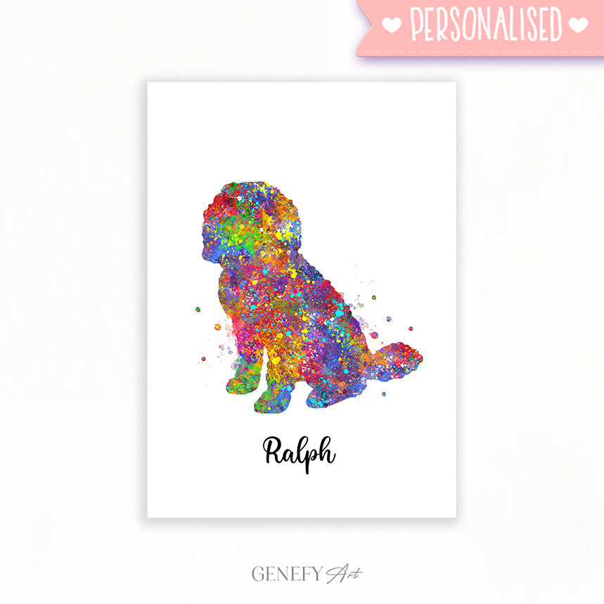 Personalised Cockapoo Watercolour Art Print