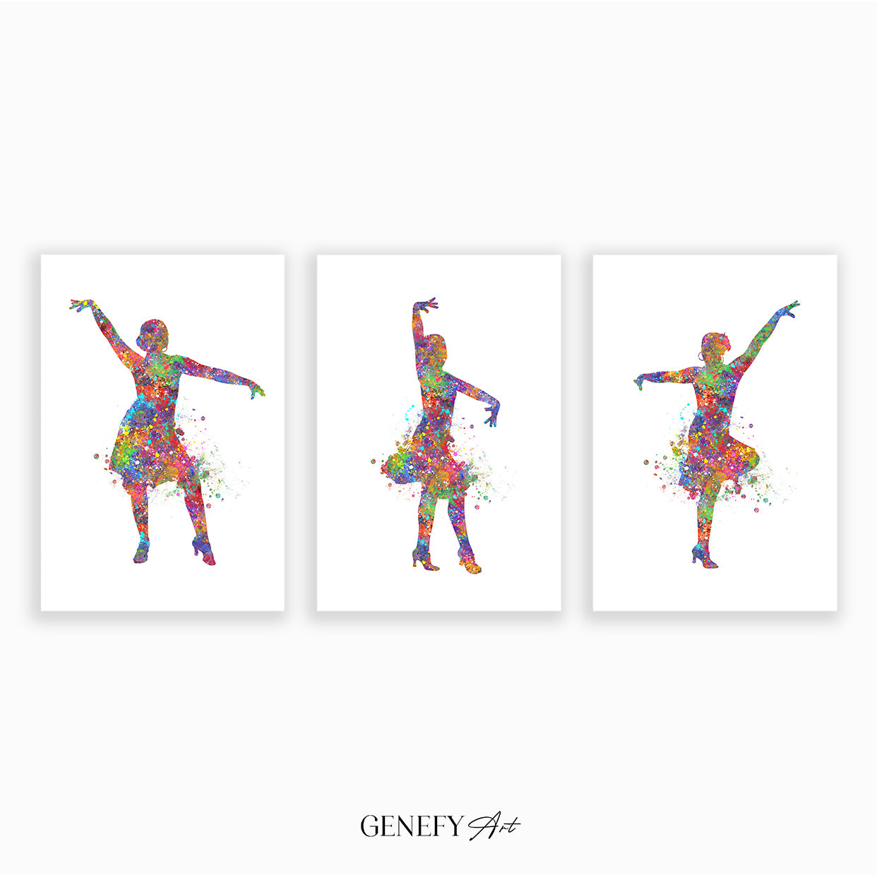 Salsa Dancing Art Print Set of 3