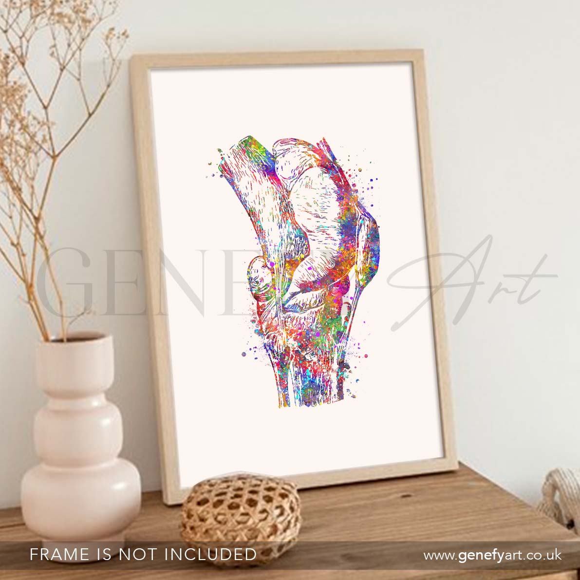 Knee Joint Watercolour Print