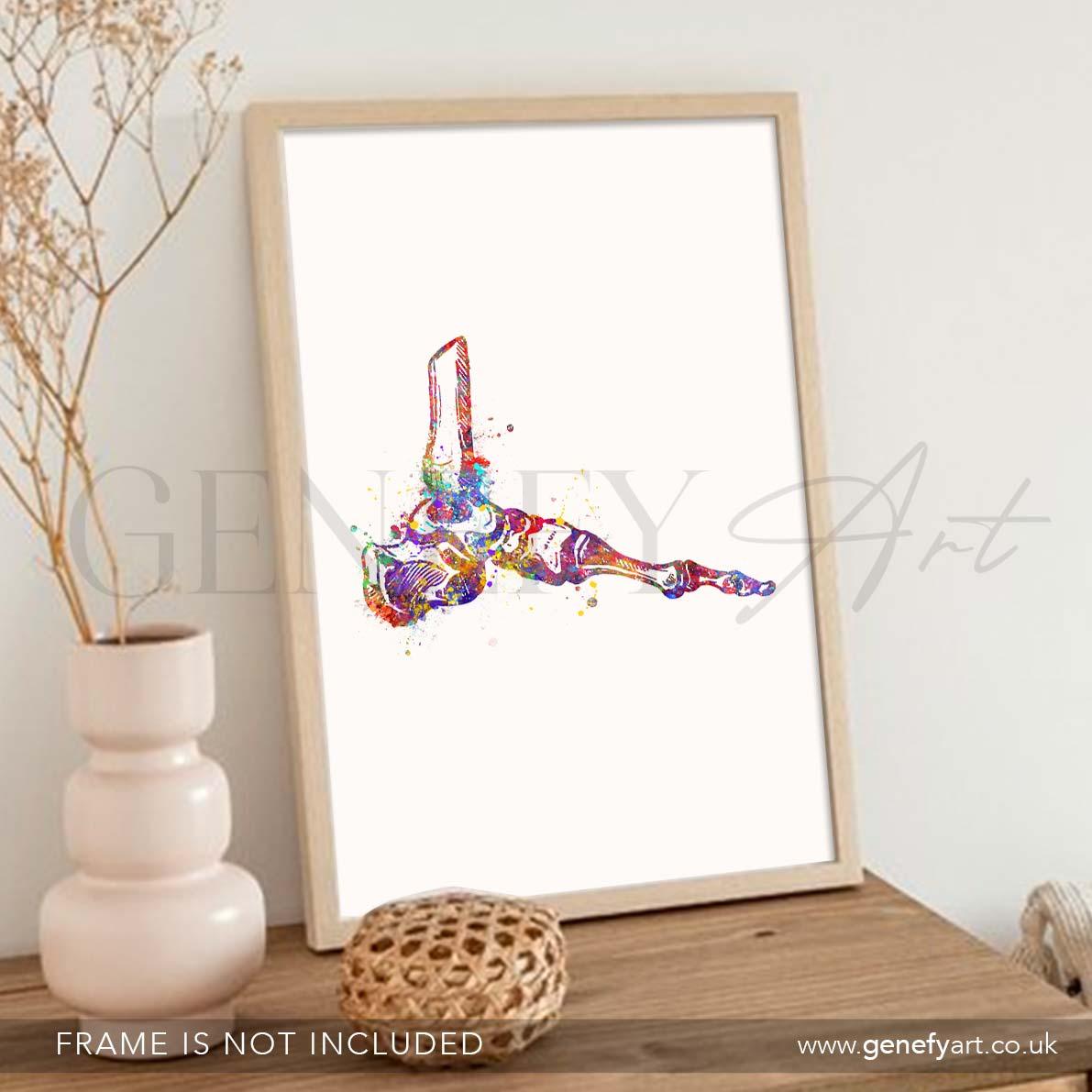 Ankle Joint Watercolour Print - Genefy Art