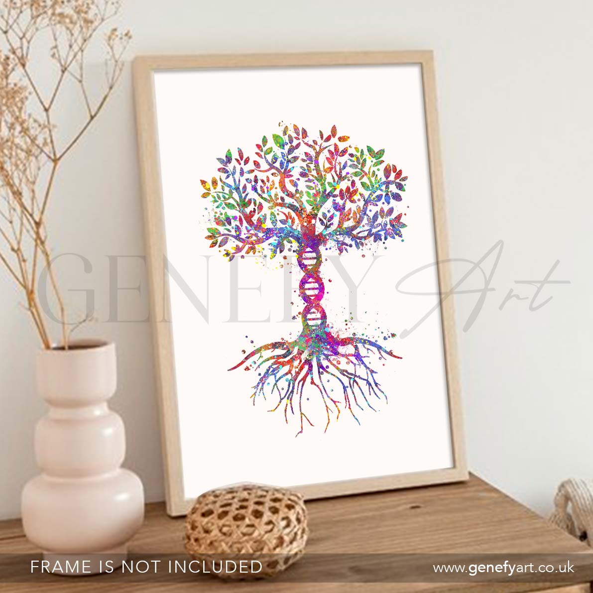 DNA Tree Watercolour Art Print