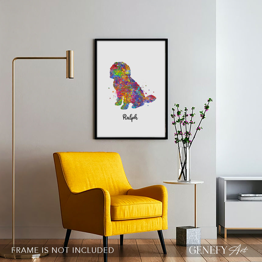 Personalised Cockapoo Watercolour Art Print