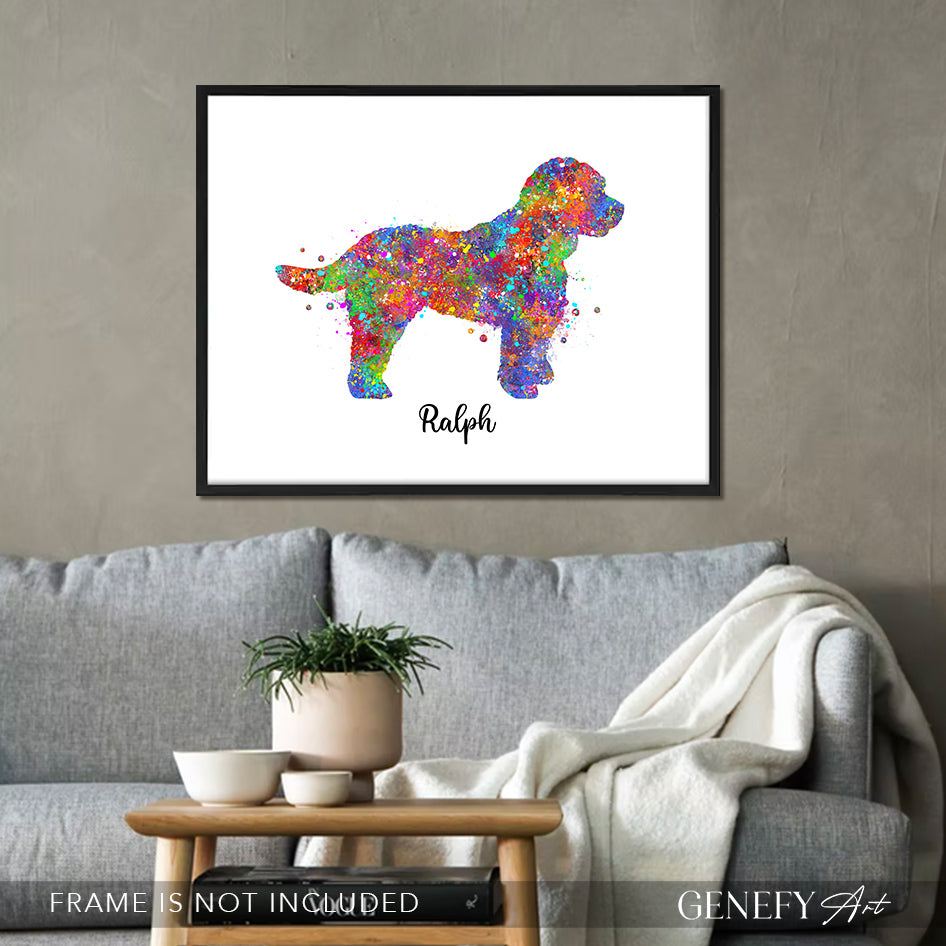 Personalised Cockapoo Watercolour Art Print