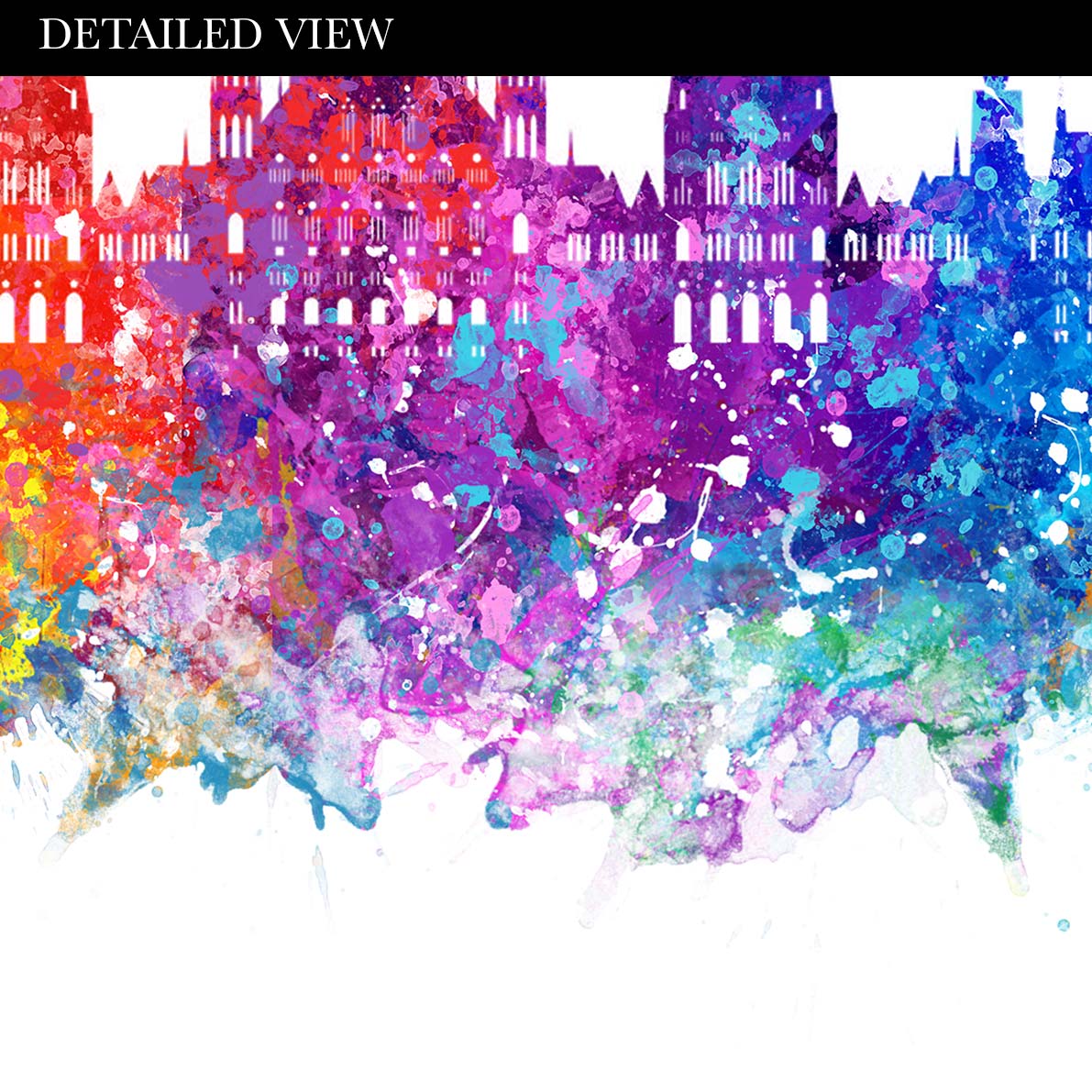 Budapest Skyline Watercolour Print - Genefy Art