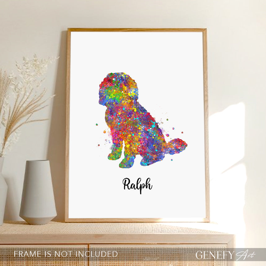 Personalised Cockapoo Watercolour Art Print