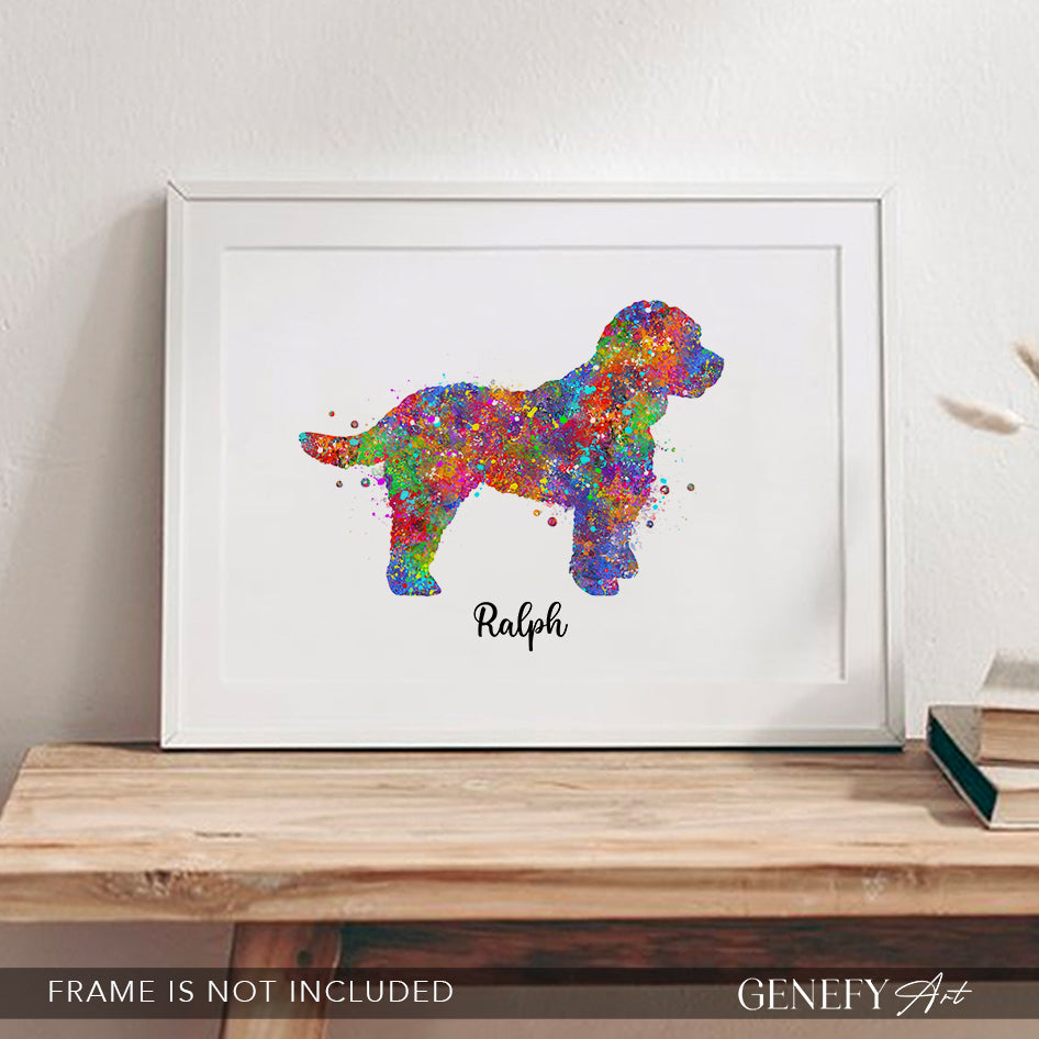 Personalised Cockapoo Watercolour Art Print