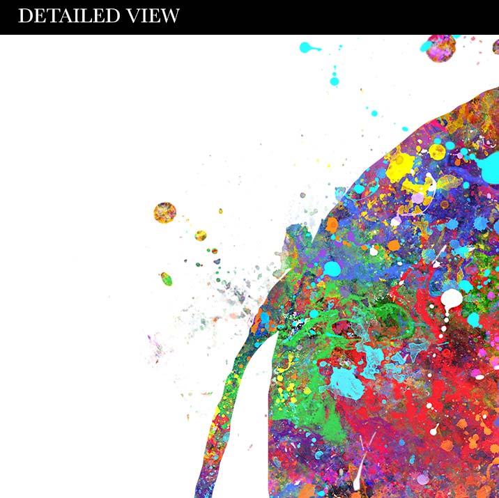 Giraffe Family of 3 Watercolour Art