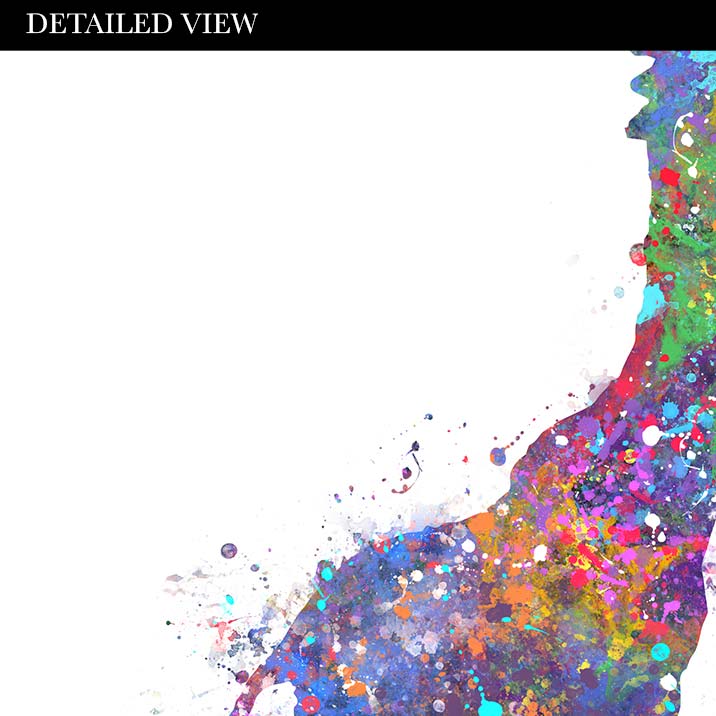 Giraffe Family of 6 Watercolour Art