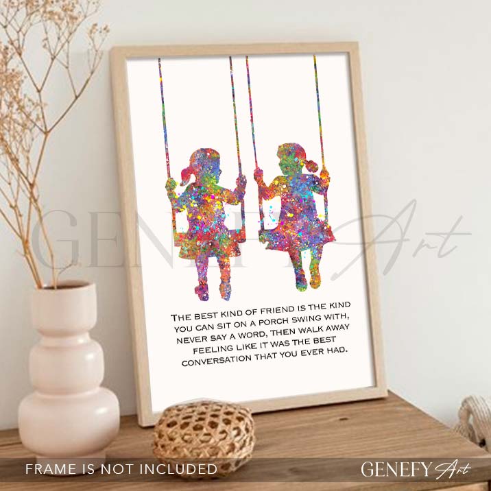 Friendship Quote Watercolour Print