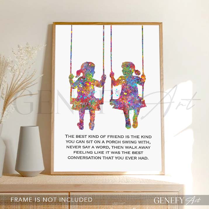 Friendship Quote Watercolour Print