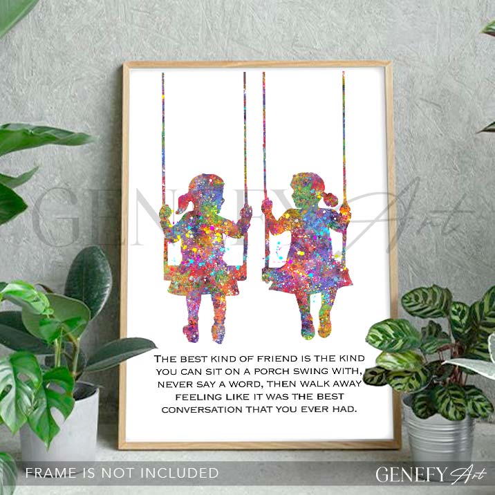 Friendship Quote Watercolour Print