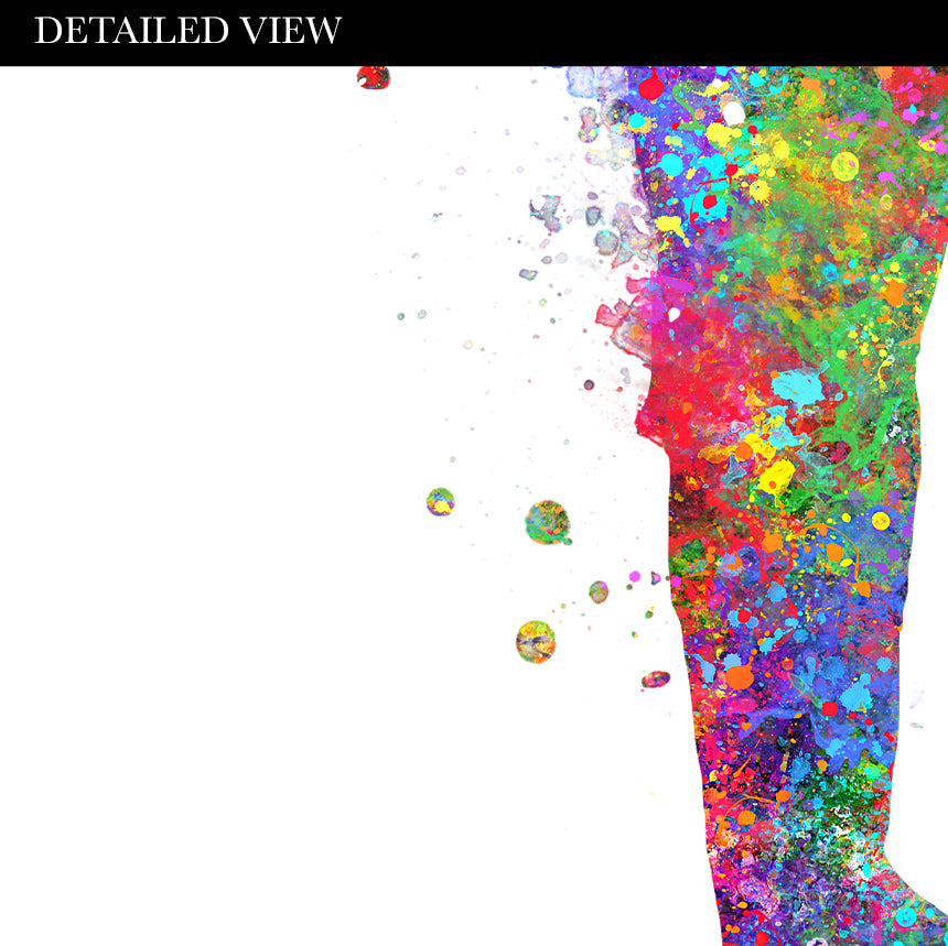 Golf Couple Watercolour Wall Art