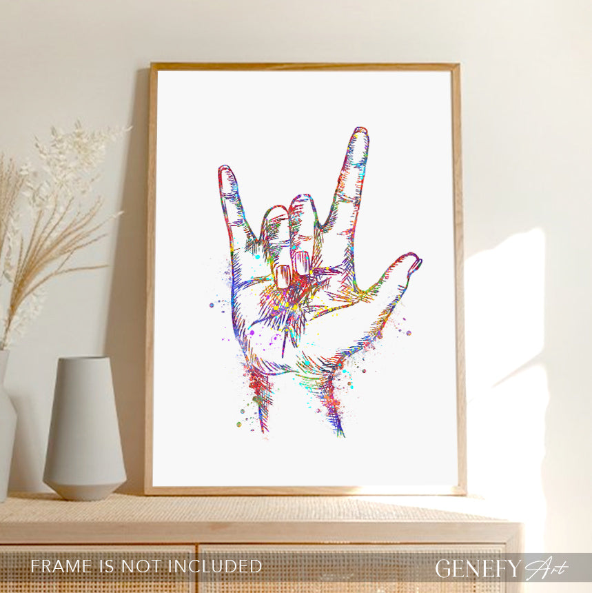 I Love You Hand Sign Art Print
