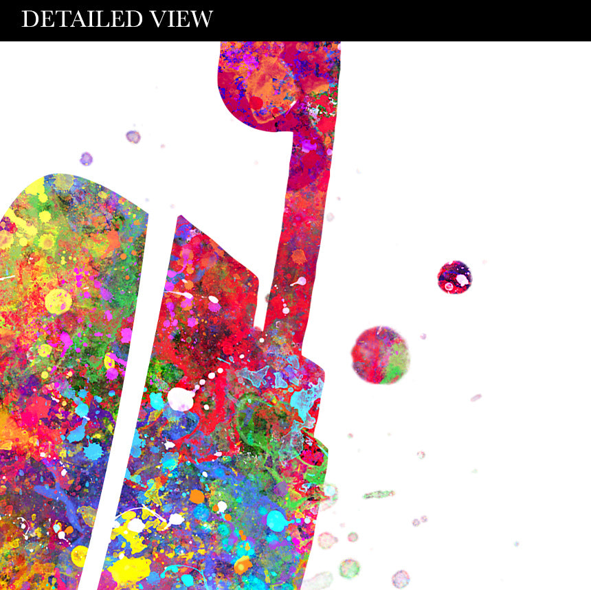 Headphones Watercolour Art Print