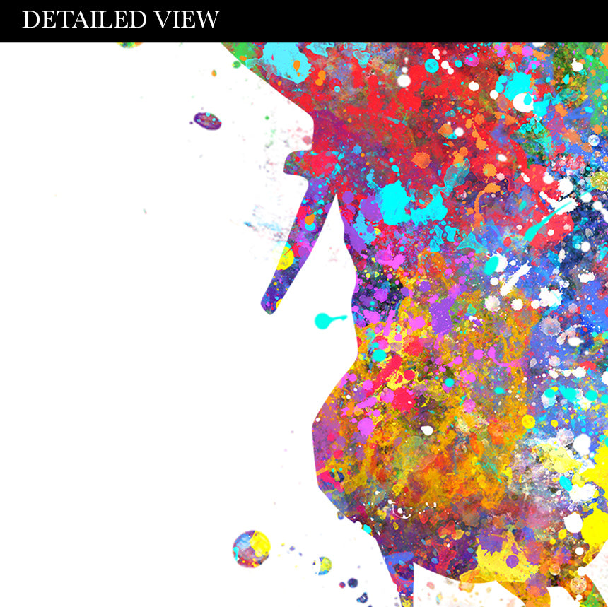 Couple Hiking Watercolour Art