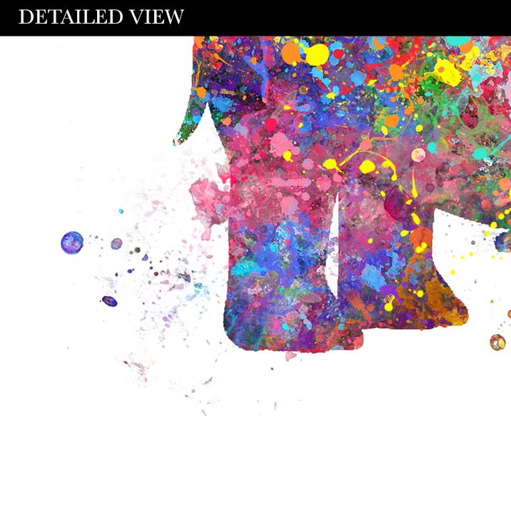 Hippo Family of 3 Watercolour Print