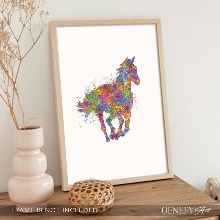 Horse Watercolour Art Print
