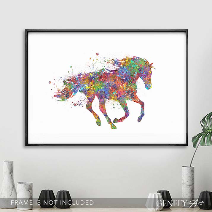 Horse Watercolour Art Print