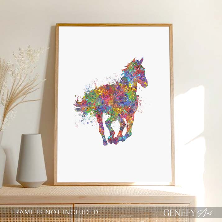 Horse Watercolour Art Print