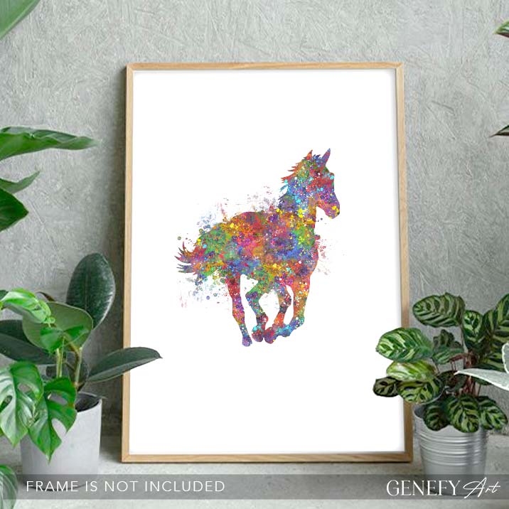 Horse Watercolour Art Print