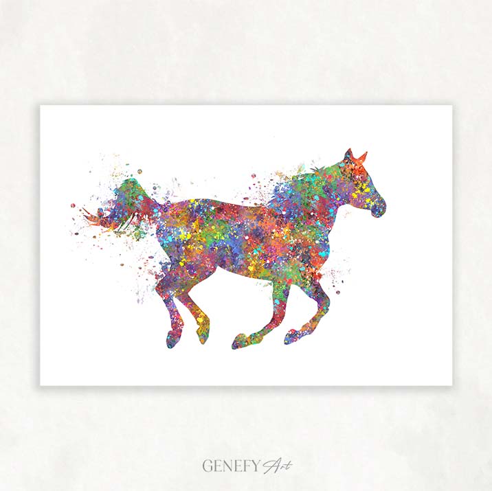 Horse Watercolour Art Print