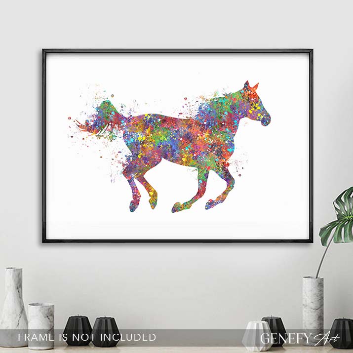 Horse Watercolour Art Print