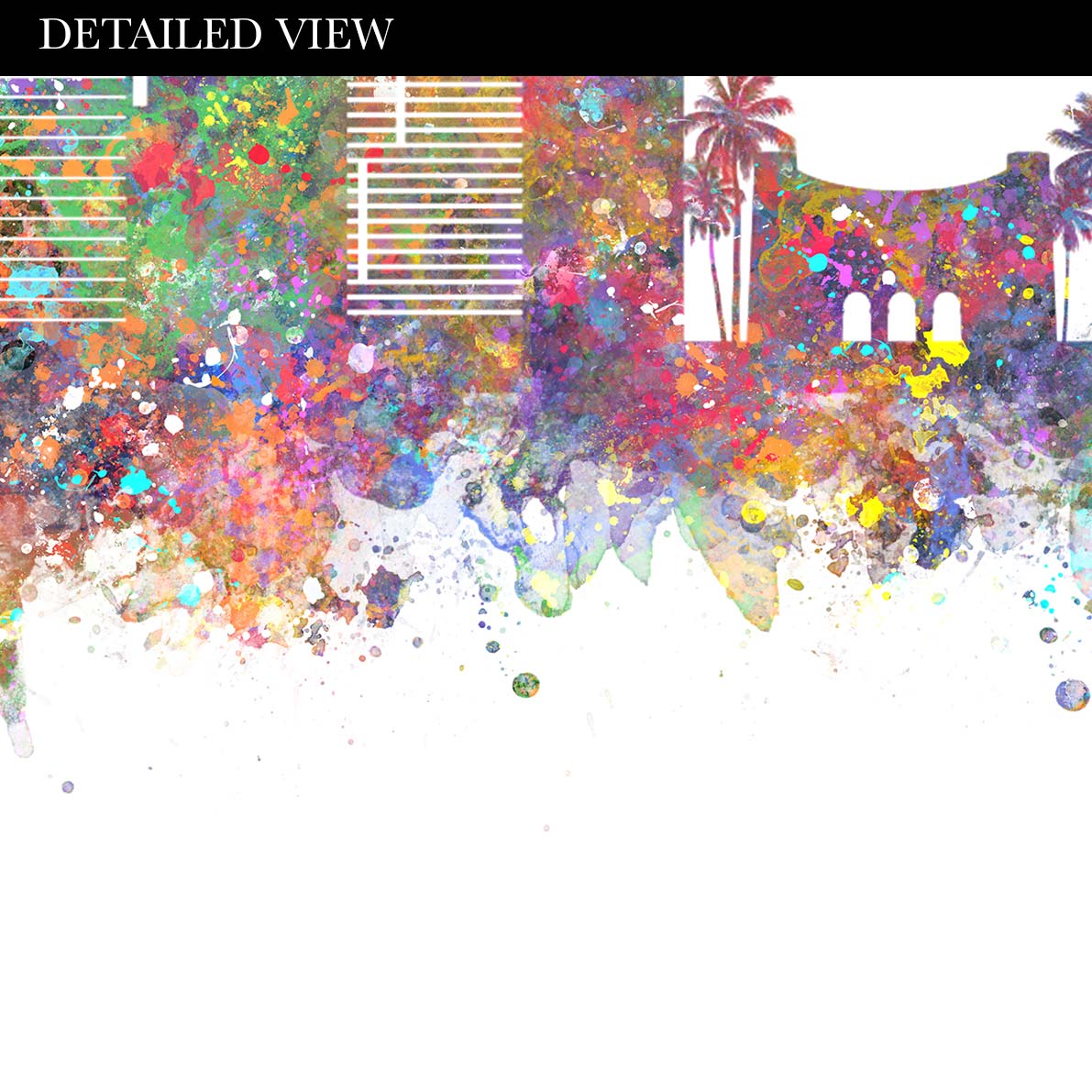 Houston Skyline Watercolour Print - Genefy Art