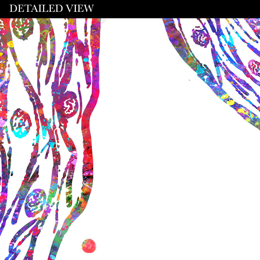 Human Hair Cross Section Watercolour Art Print