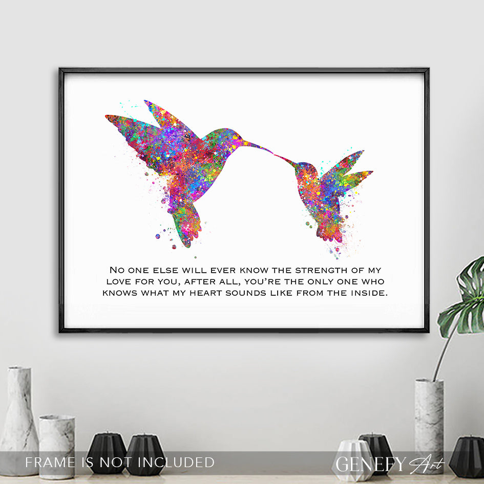 Hummingbird Watercolour Art Print