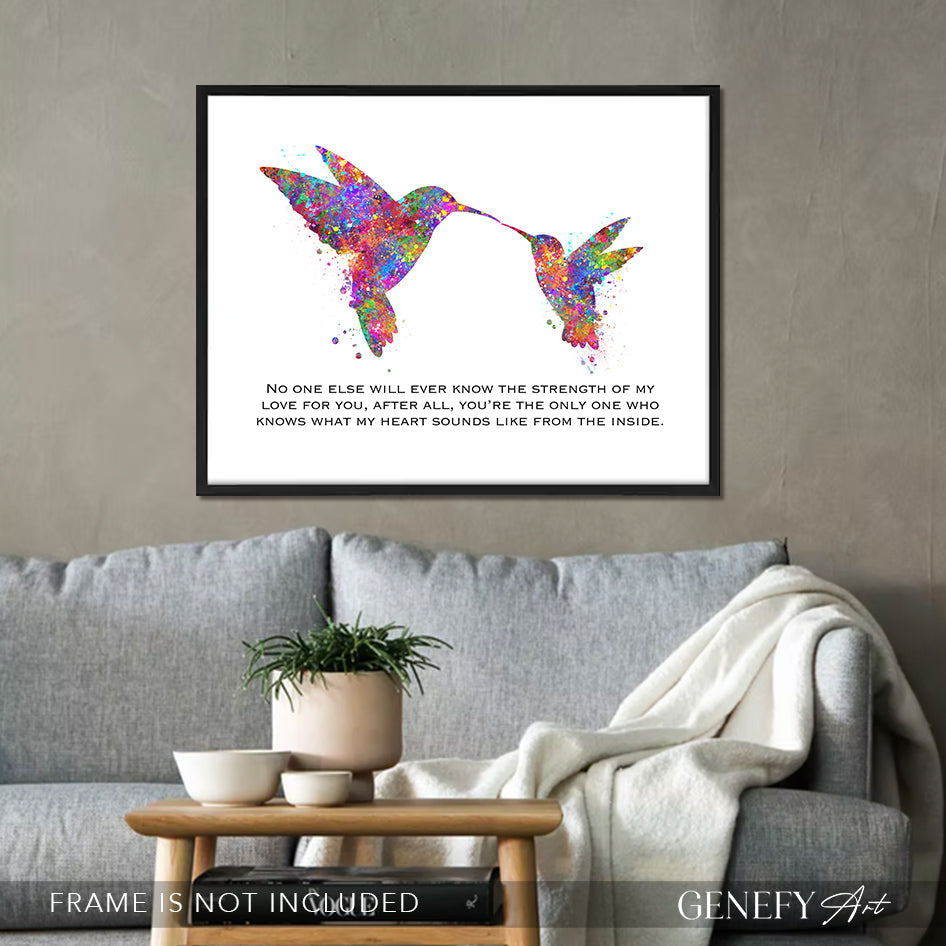 Hummingbird Watercolour Art Print