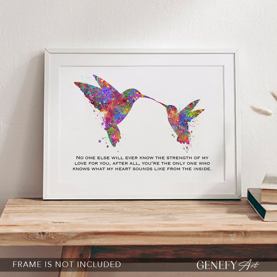 Hummingbird Watercolour Art Print