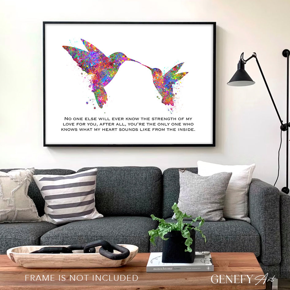 Hummingbird Watercolour Art Print