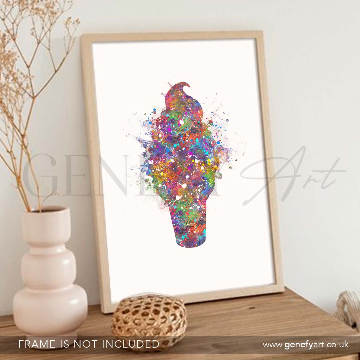 Ice Cream Watercolour Kitchen Print - Genefy Art