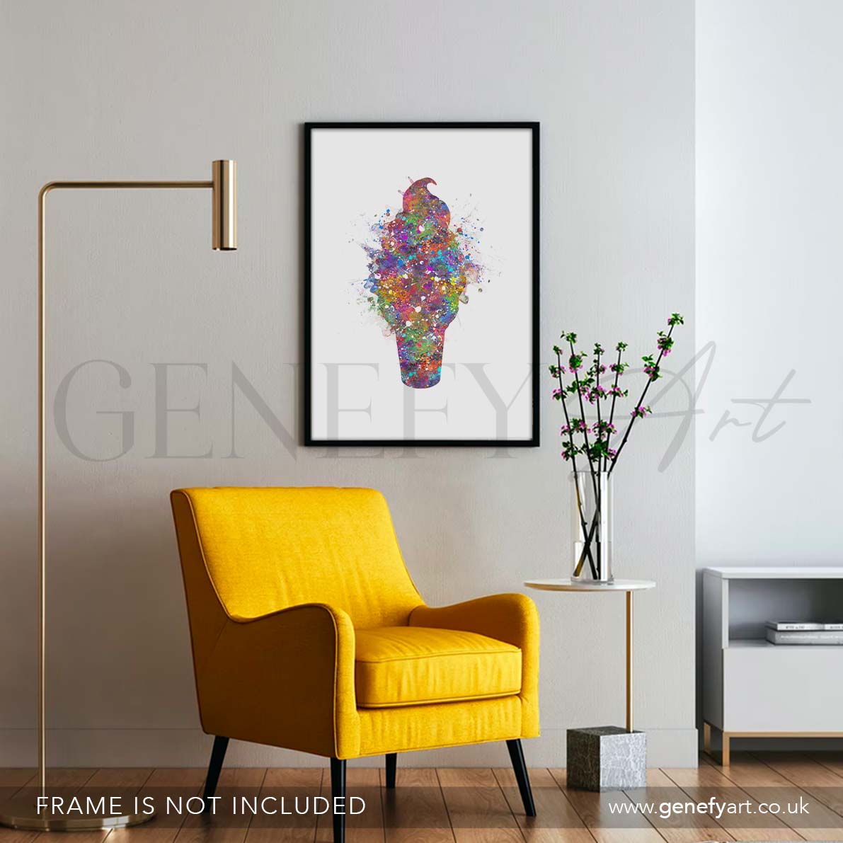 Ice Cream Watercolour Kitchen Print - Genefy Art