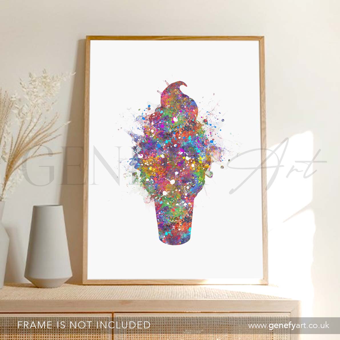 Ice Cream Watercolour Kitchen Print - Genefy Art