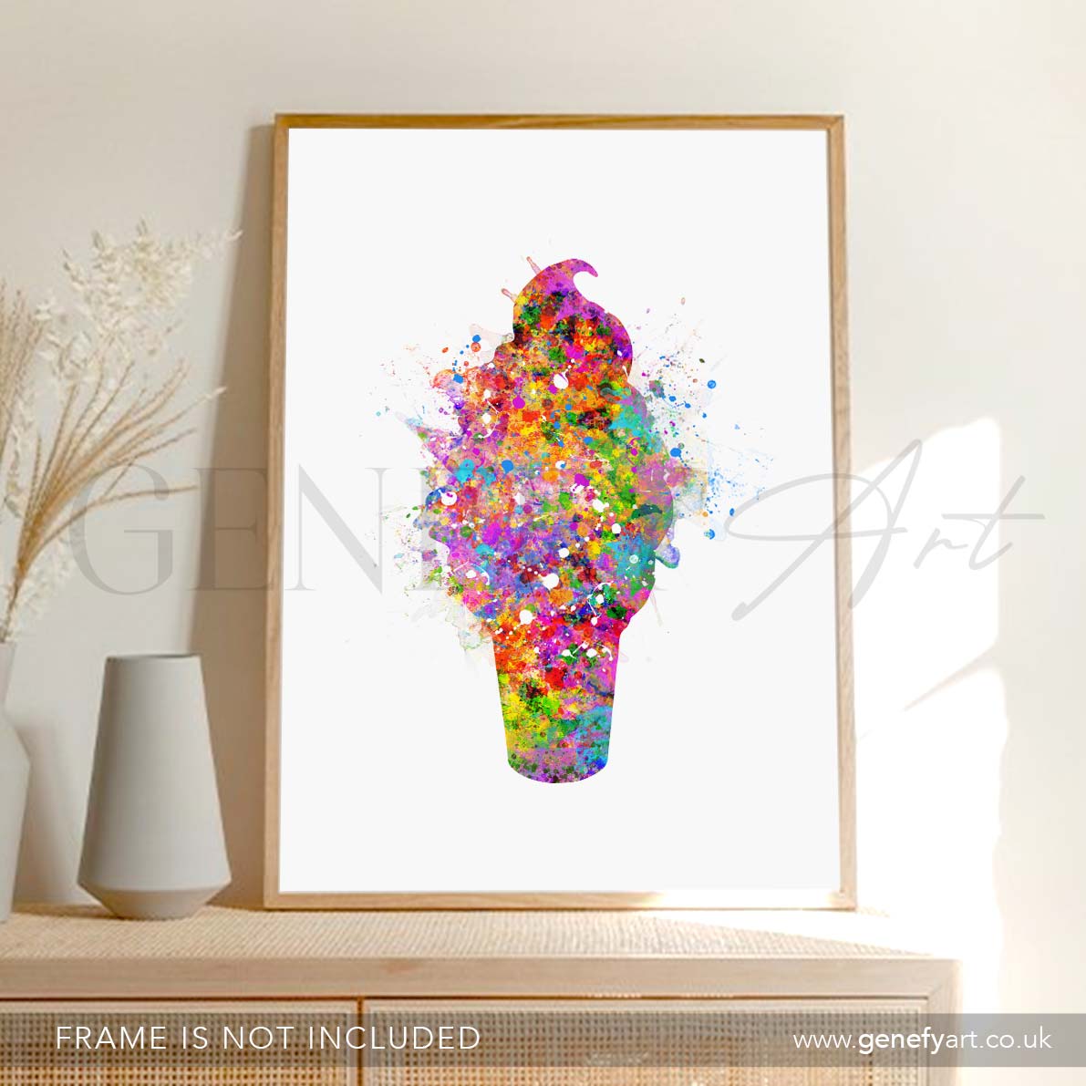 Ice Cream Watercolour Print - Genefy Art