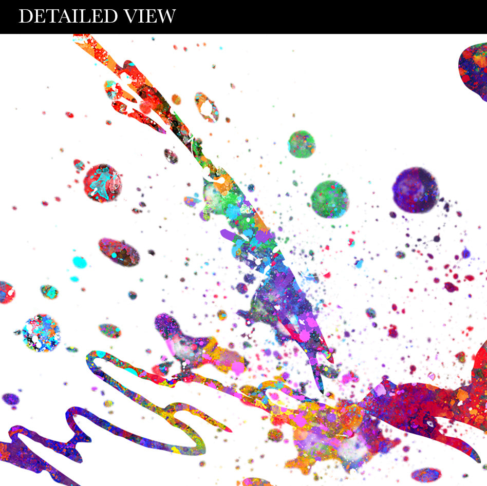 Couple on Jet Ski Watercolour Art Print