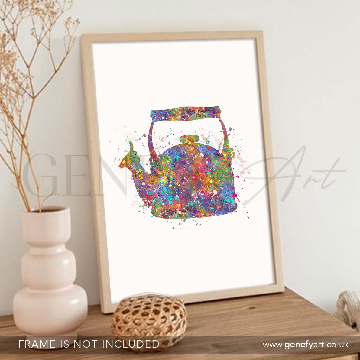 Vintage Kettle Watercolour Art Print - Genefy Art