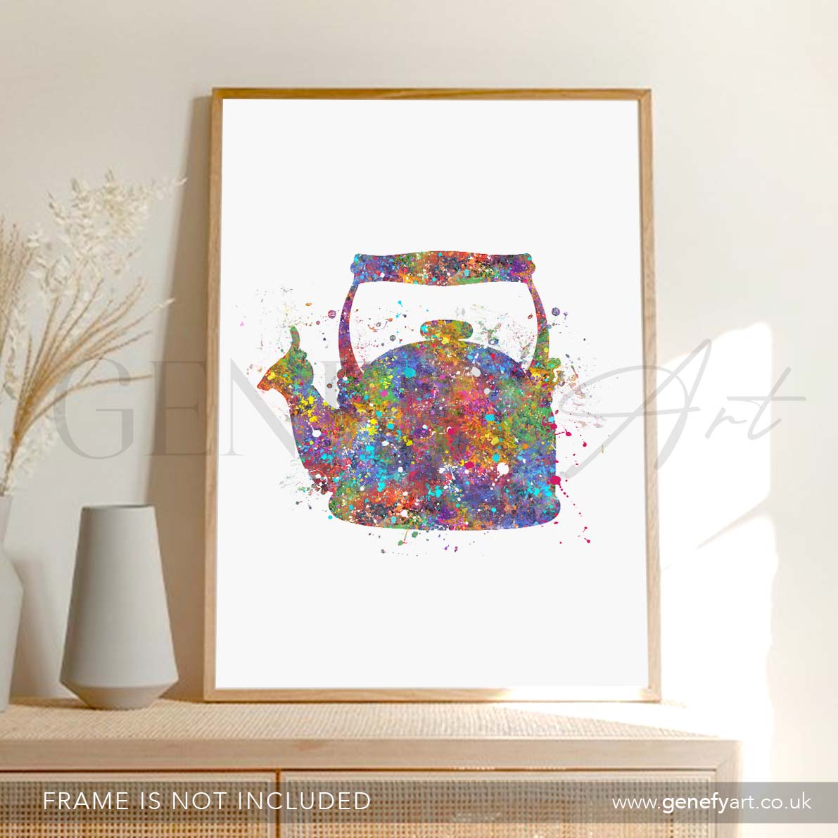 Vintage Kettle Watercolour Art Print - Genefy Art