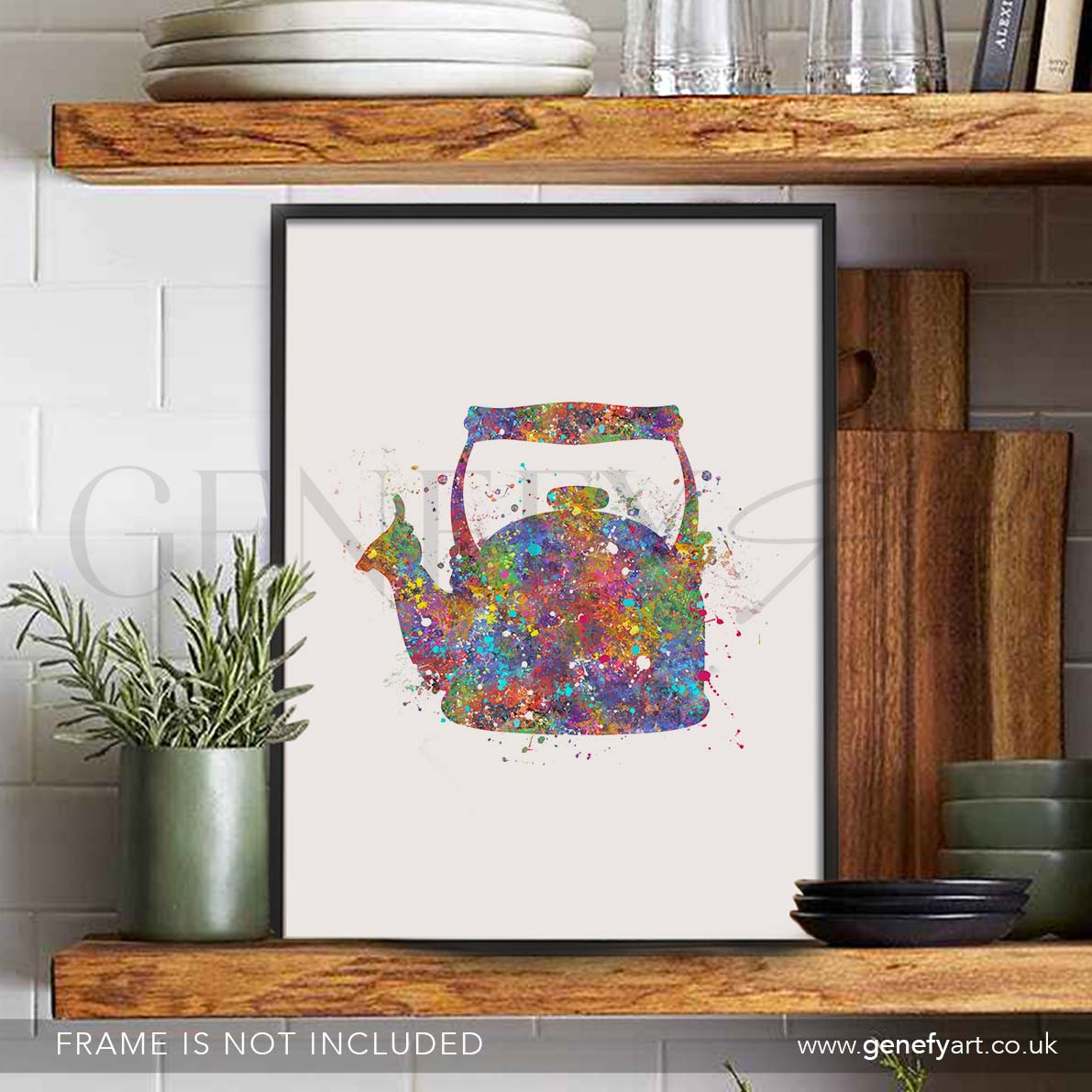 Vintage Kettle Watercolour Art Print - Genefy Art